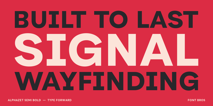 Alphazet Semi Bold character specimen 2