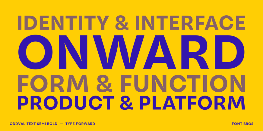 Oddval Text Semi Bold character specimen 2