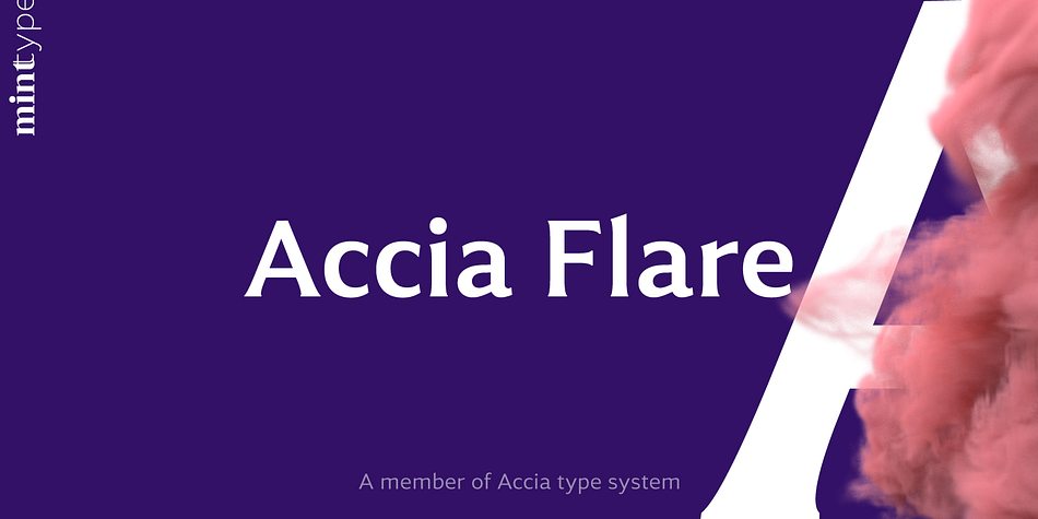 Accia Flare Light Italic family specimen 1