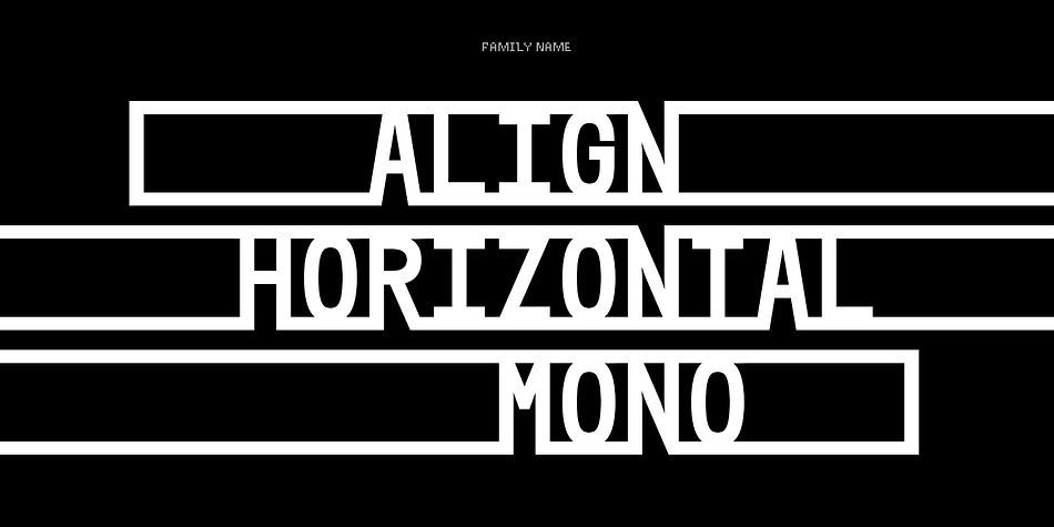 Align Horizontal Mono Medium Lines Bottom family preview