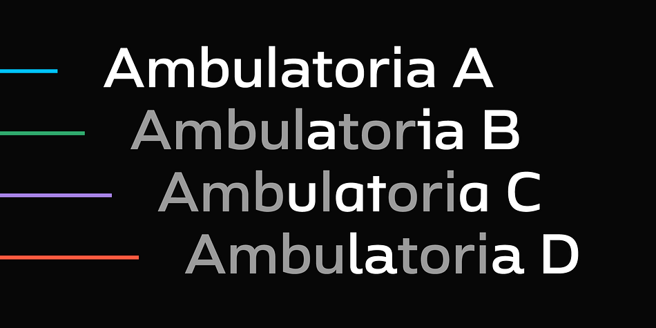 Ambulatoria C Extra Light Italic family specimen 2