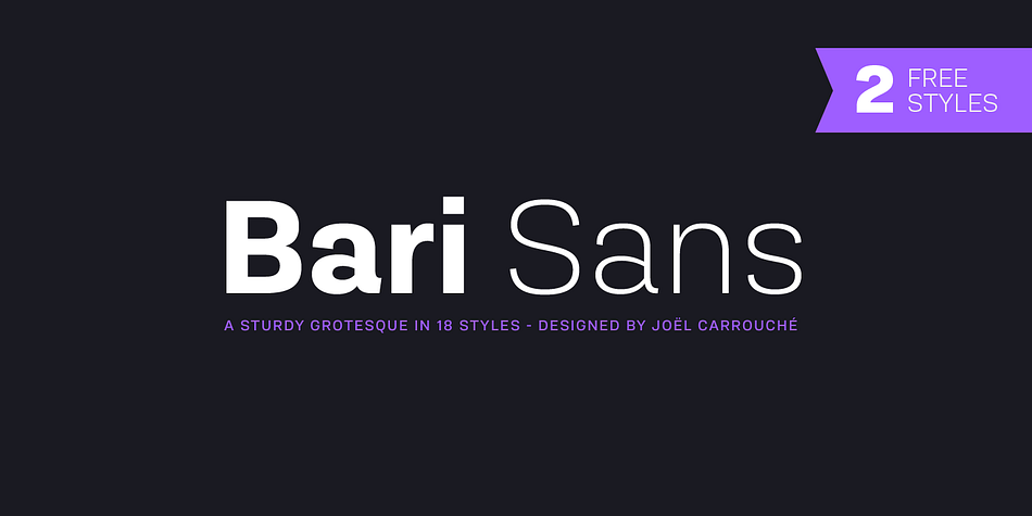 Bari Sans Medium Italic family preview