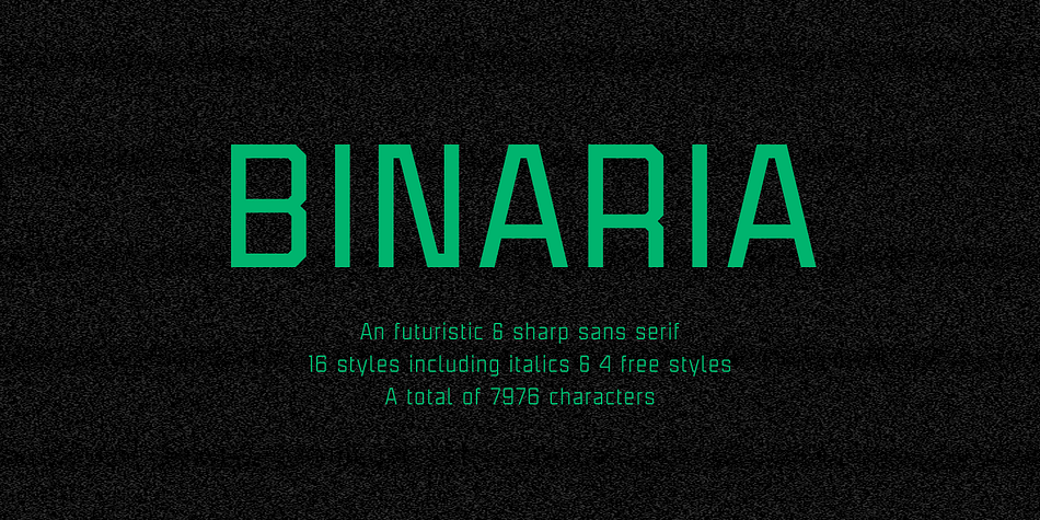 Binaria Display Solid Regular family preview