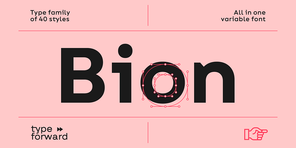 Bion Condensed Book family preview
