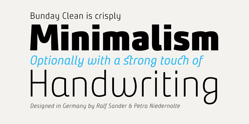 Bunday Clean Semi Light Up Italic family specimen 2