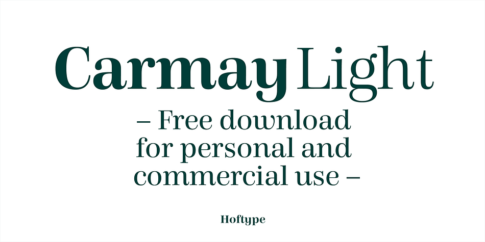 Carmay Light family specimen 2