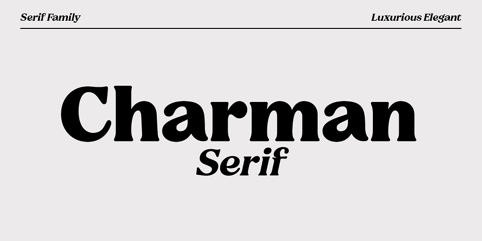 Charman Serif Thin family specimen 1