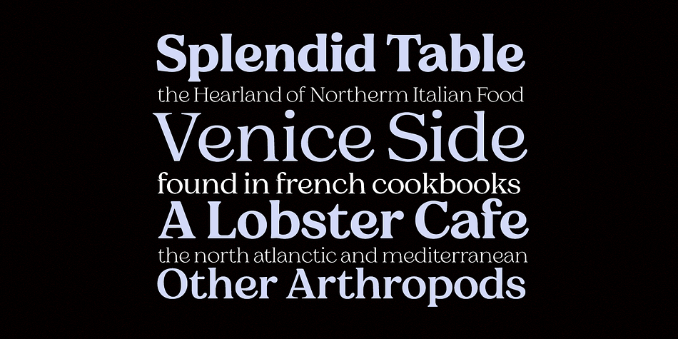 Charman Serif Thin family specimen 2
