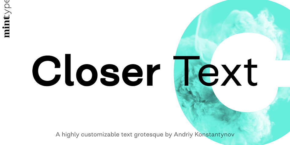 Closer Text Light family preview