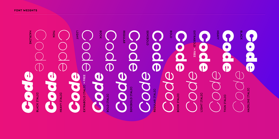 Code Next Extra Bold family specimen 2
