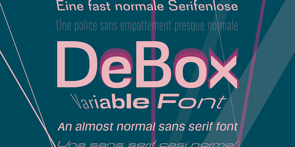 DeBox Bold Slanted Condensed family preview