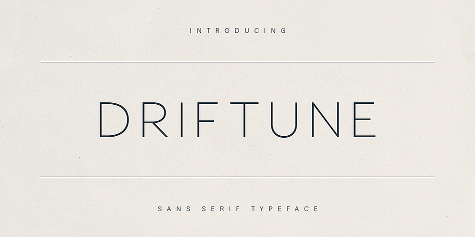 Driftune Light family specimen 1