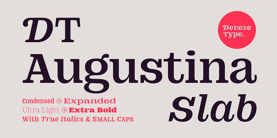 DT Augustina Slab 1 Semi Bold family specimen 1