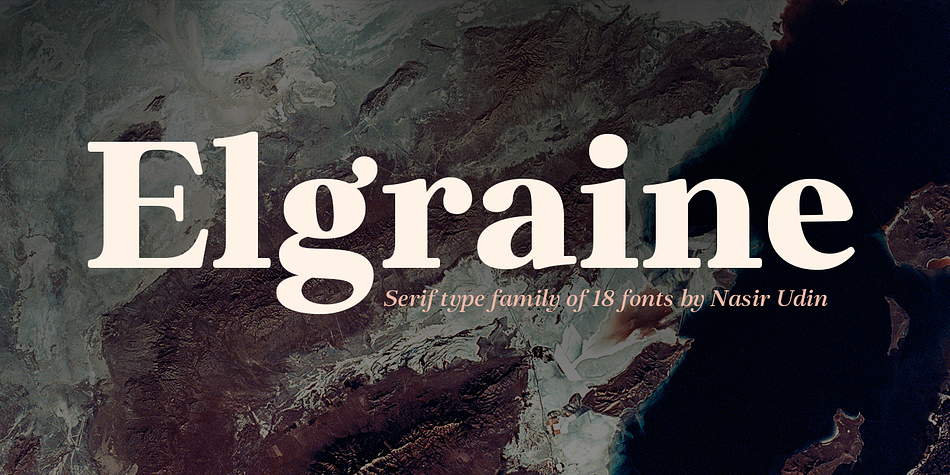 Elgraine Thin Italic family specimen 1