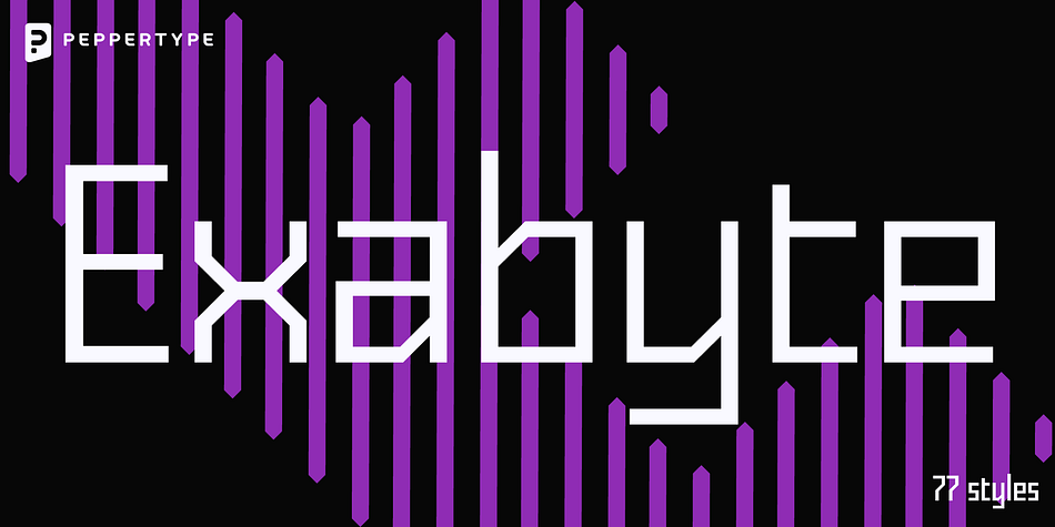 Exabyte 06 Extra Bold family specimen 1