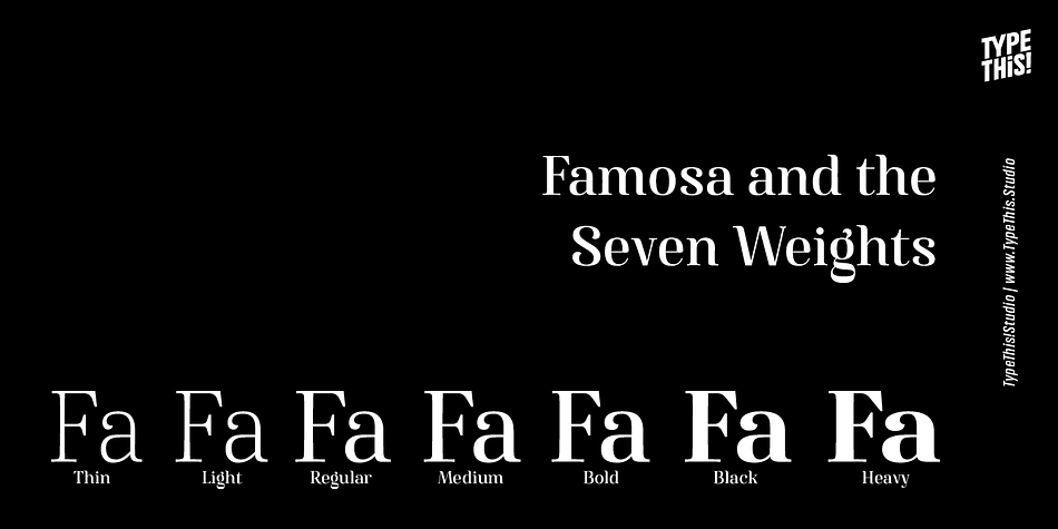 Famosa Heavy family specimen 1