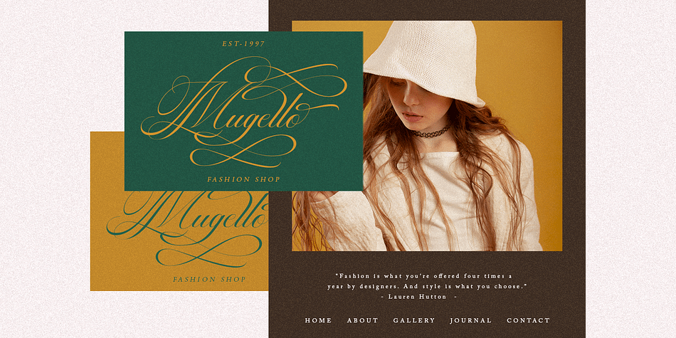 Georghina Outline Slant family specimen 2