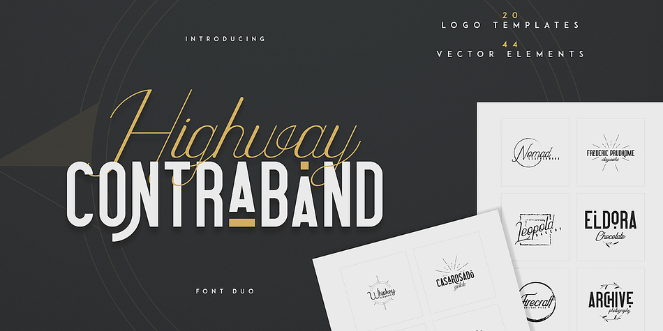 Highway Contraband - Font Duo Light family specimen 1