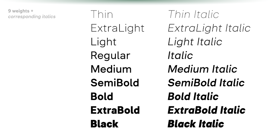 Inerta Light Italic family specimen 2