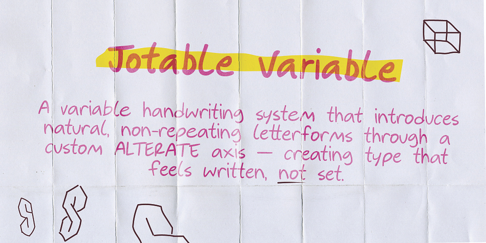 Jotable Regular family specimen 2