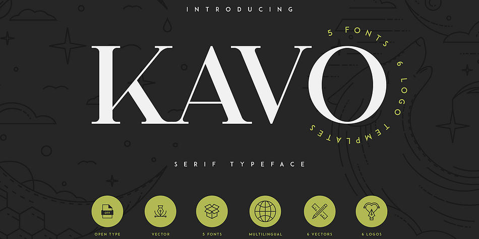 Kavo Serif Regular family specimen 1