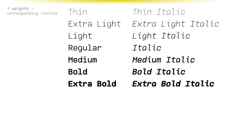 Ki Light Italic family specimen 2