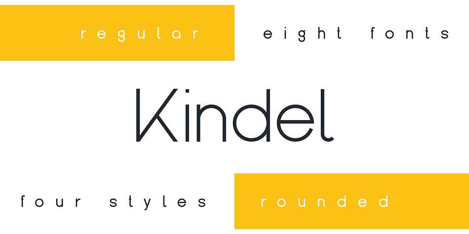 Kindel - Sans Serif Typeface Bold family specimen 1