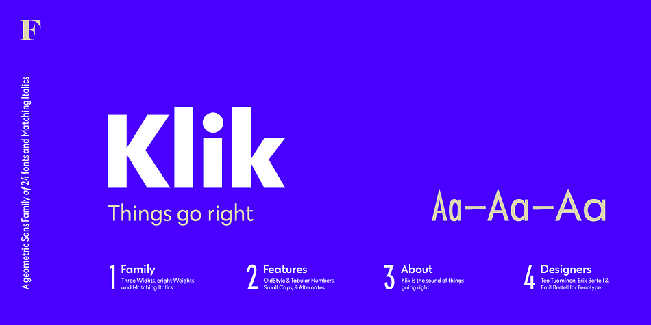 Klik Light family preview