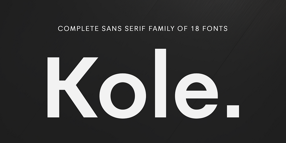 Kole Extra Light family preview