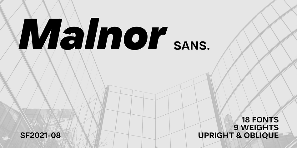 Malnor Sans Medium Oblique family preview