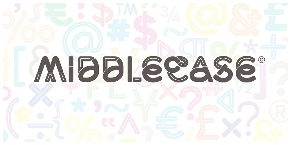 Middlecase Inline Medium family preview