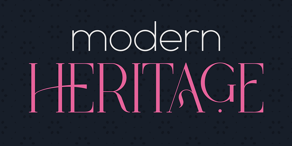 Modern Heritage Regular 5 family specimen 1