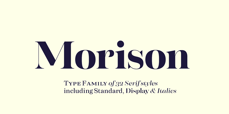 Morison Display Light family specimen 1