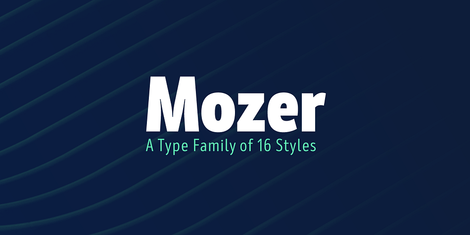 Mozer Semi Bold family specimen 1