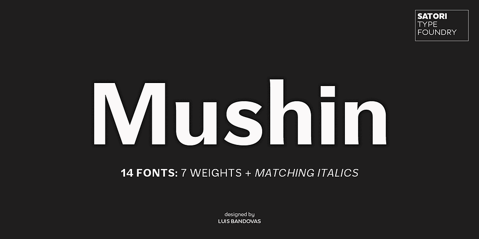 Mushin Extra Bold family preview