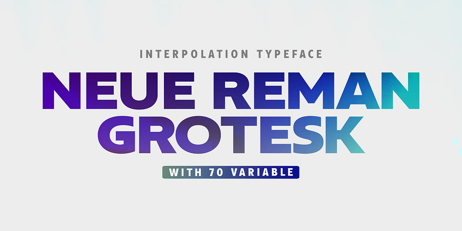 Neue Reman Grotesk Condensed Extra Light family specimen 1