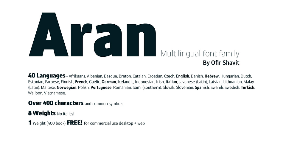 OS Aran Book 400 family specimen 1