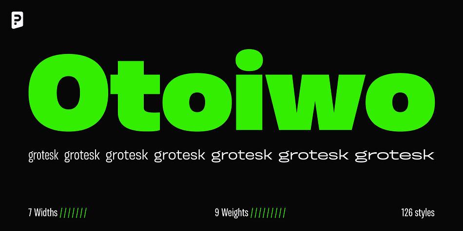 Otoiwo Grotesk Normal Extra Light Italic family specimen 1