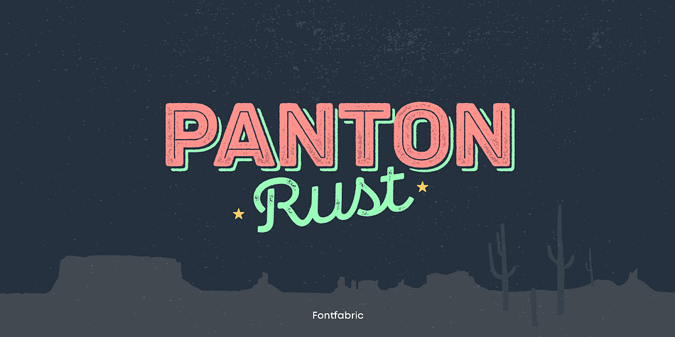 Panton Rust Script Semi Bold Grunge family specimen 1