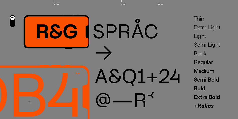 Planc Extra Light family specimen 2