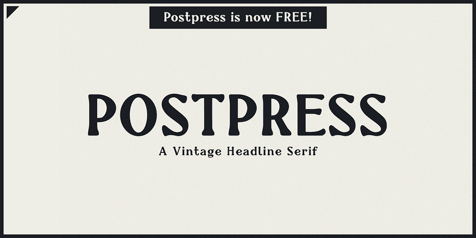 Postpress Regular family specimen 1