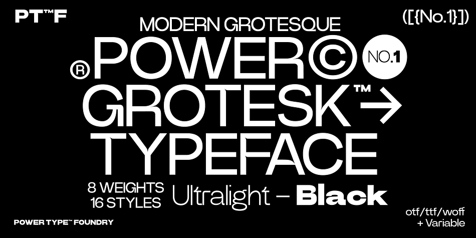 Power Grotesk Regular family specimen 1