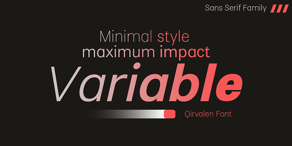 Qirvalen Thin Italic family specimen 2
