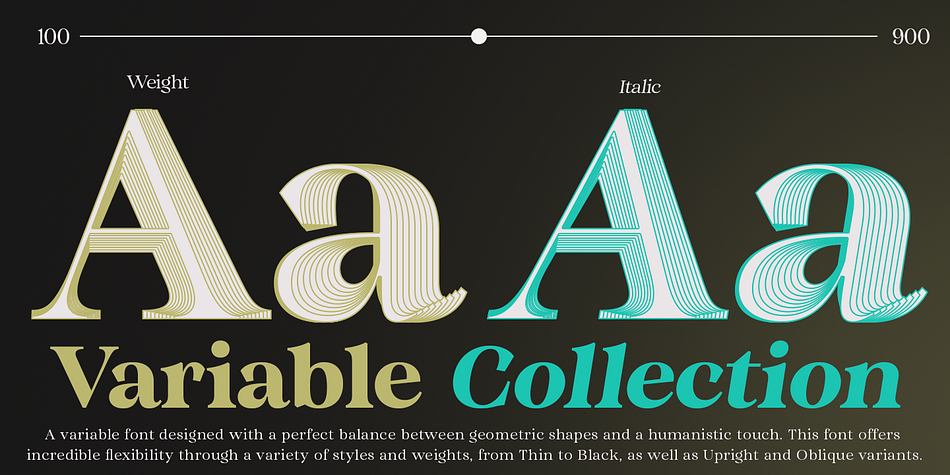 Quirlone Thin Italic family specimen 2
