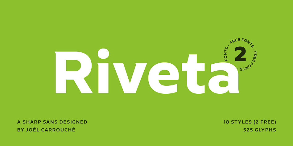 Riveta Medium Italic family preview