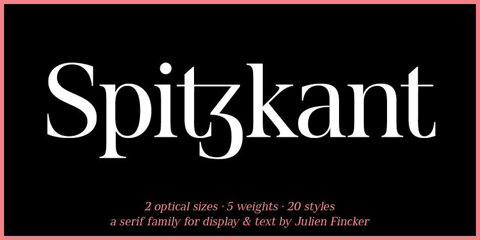 Spitzkant Text Medium family specimen 1