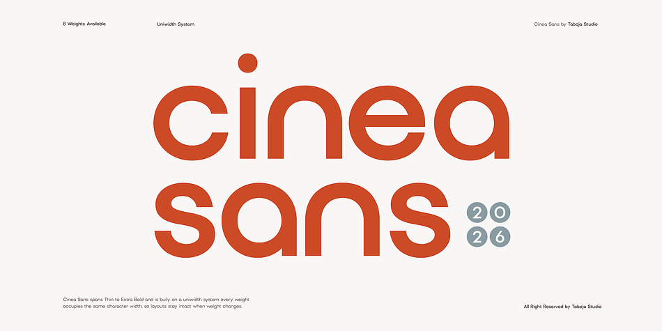TBJ Cinea Sans Extra Bold family specimen 1