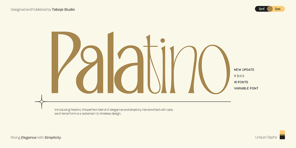TBJ Palatino Serif Regular family preview