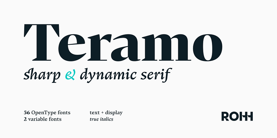 Teramo Text Light family specimen 1