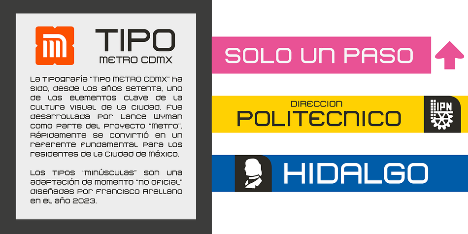 Tipo Metro CDMX Light family specimen 2
